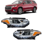 Right&Left Headlights For 2018-2021 Chevy Traverse Chrome HID w/ LED DRL