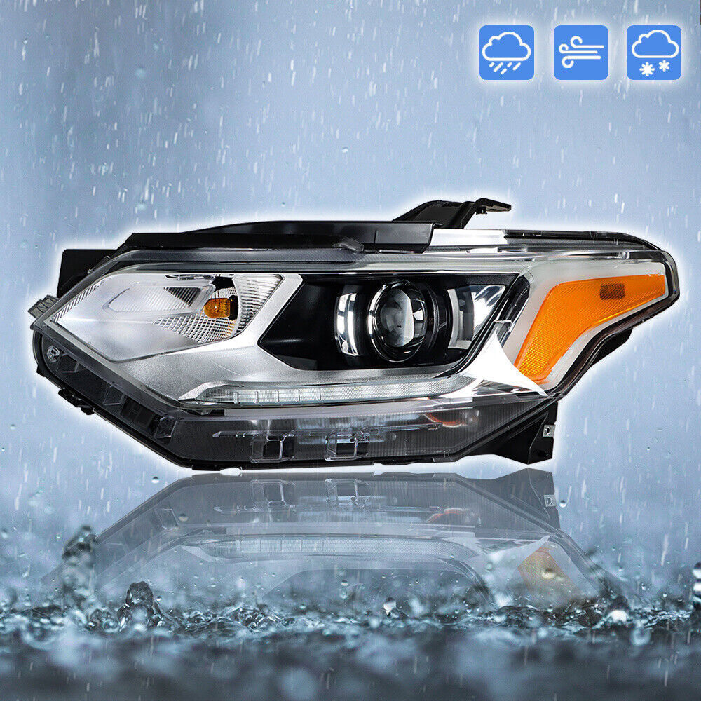 Right&Left Headlights For 2018-2021 Chevy Traverse Chrome HID w/ LED DRL