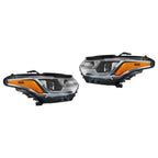 Right&Left Headlights For 2018-2021 Chevy Traverse Chrome HID w/ LED DRL