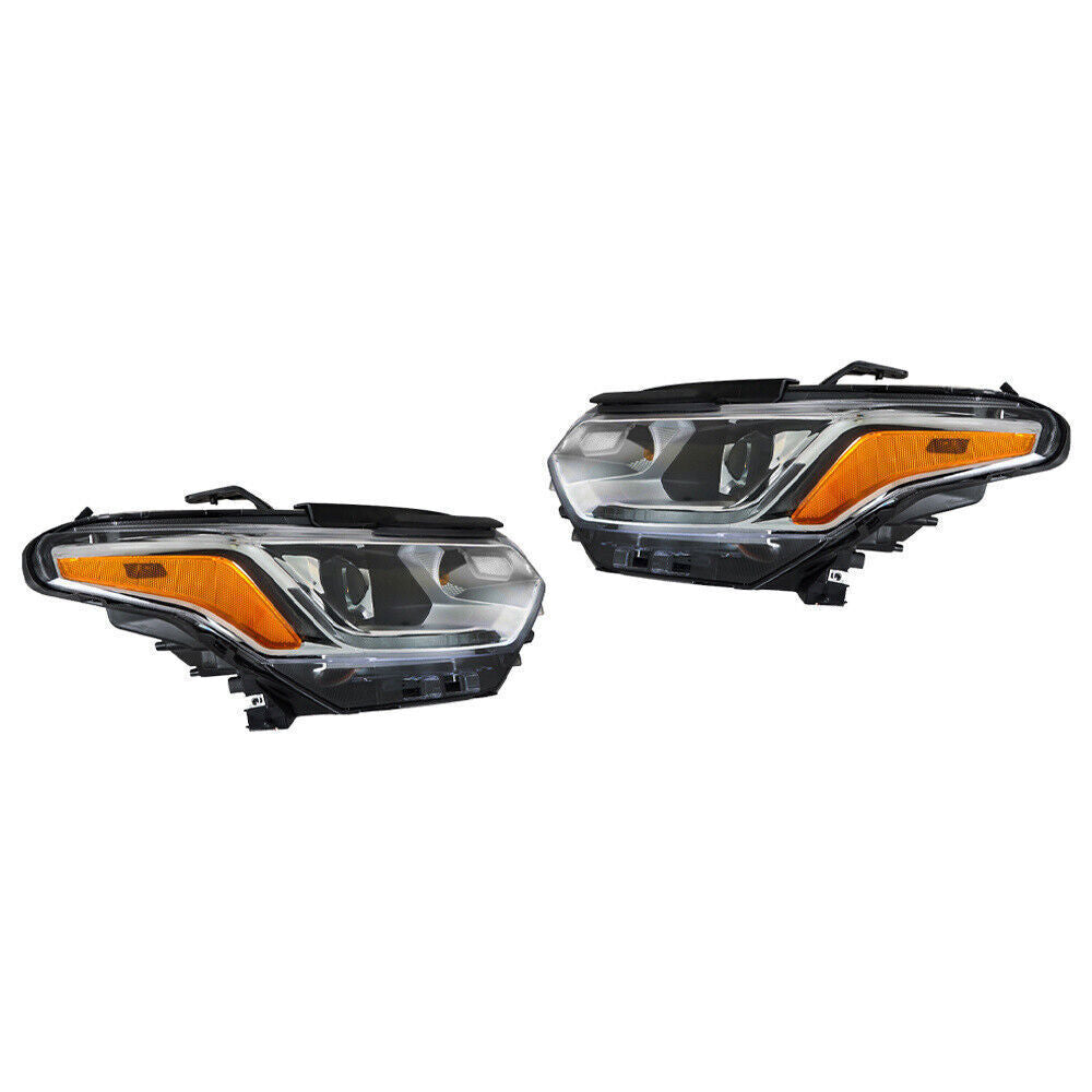 Right&Left Headlights For 2018-2021 Chevy Traverse Chrome HID w/ LED DRL