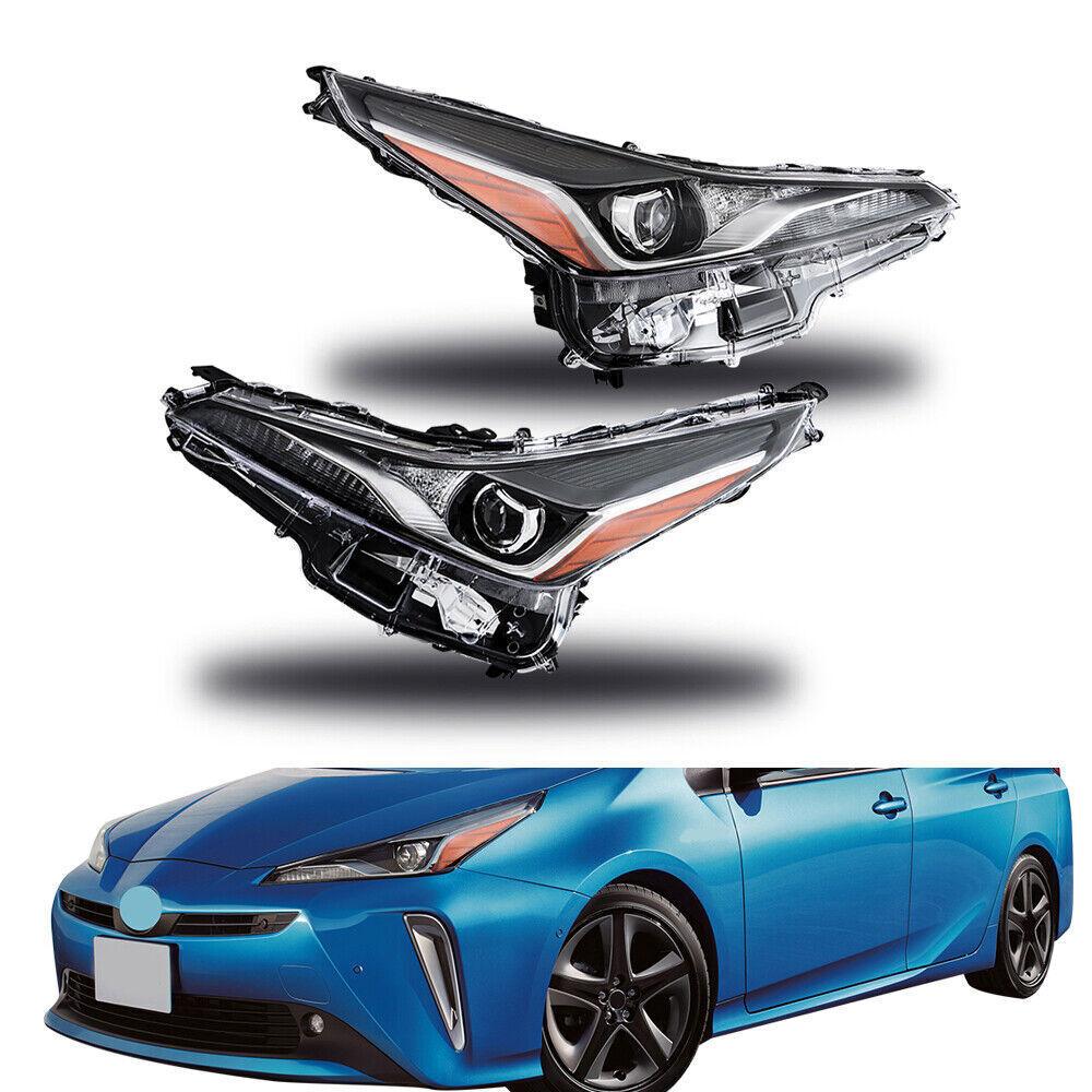 Left+Right Headlight For 2019 2020 2021 2022 Toyota Prius LED Headlamps