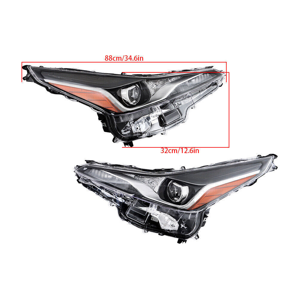 Left+Right Headlight For 2019 2020 2021 2022 Toyota Prius LED Headlamps
