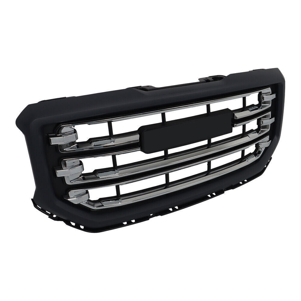 Front Grille Chrome Plating Black Gray For 2016-18 2019 Gmc Sierra 1500