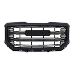 Front Grille Chrome Plating Black Gray For 2016-18 2019 Gmc Sierra 1500
