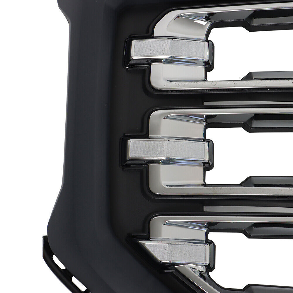 Front Grille Chrome Plating Black Gray For 2016-18 2019 Gmc Sierra 1500