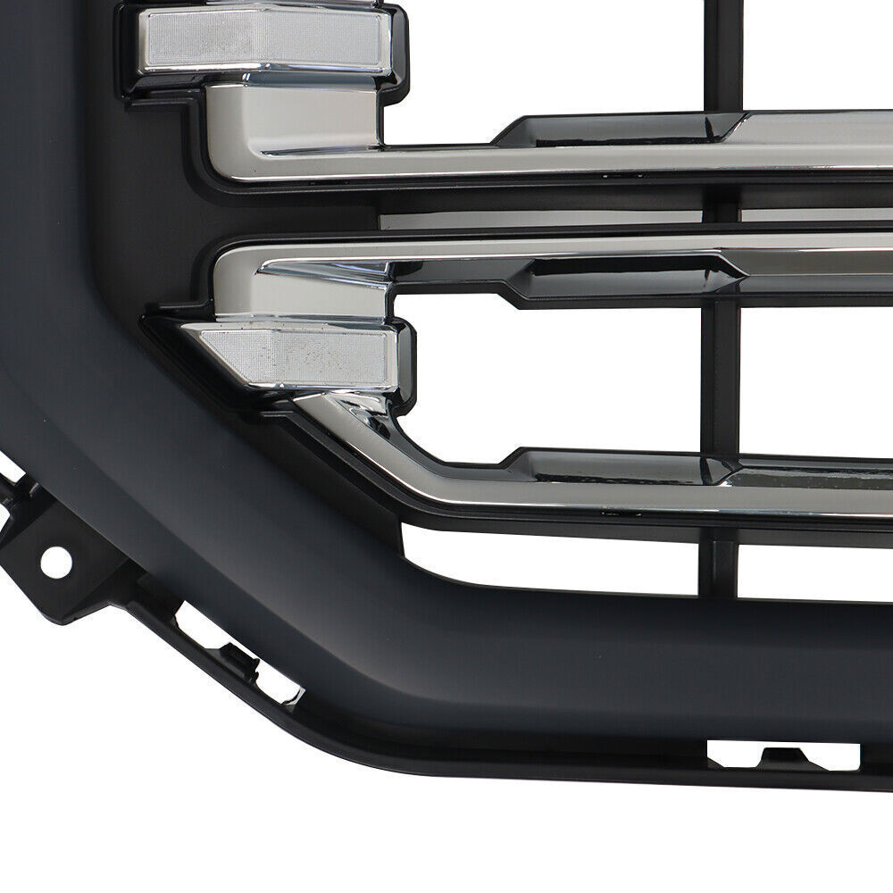 Front Grille Chrome Plating Black Gray For 2016-18 2019 Gmc Sierra 1500