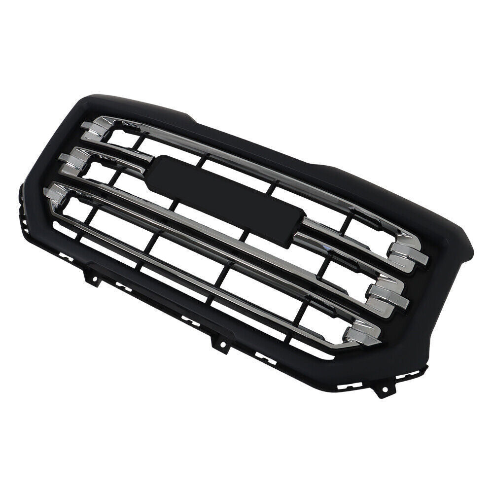 Front Grille Chrome Plating Black Gray For 2016-18 2019 Gmc Sierra 1500