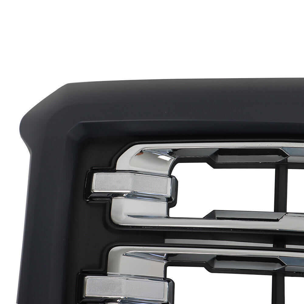 Front Grille Chrome Plating Black Gray For 2016-18 2019 Gmc Sierra 1500