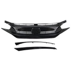 Front Hood Grill Grille Eyelid For 2016-2018 Honda Civic Coupe Sedan