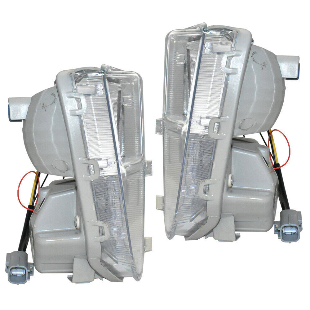 Left and Right Fog Lights Fit For 2012-2015 Toyota Prius Clear LED DRL