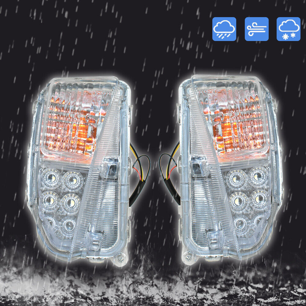 Left and Right Fog Lights Fit For 2012-2015 Toyota Prius Clear LED DRL