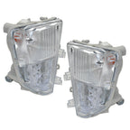 Left and Right Fog Lights Fit For 2012-2015 Toyota Prius Clear LED DRL
