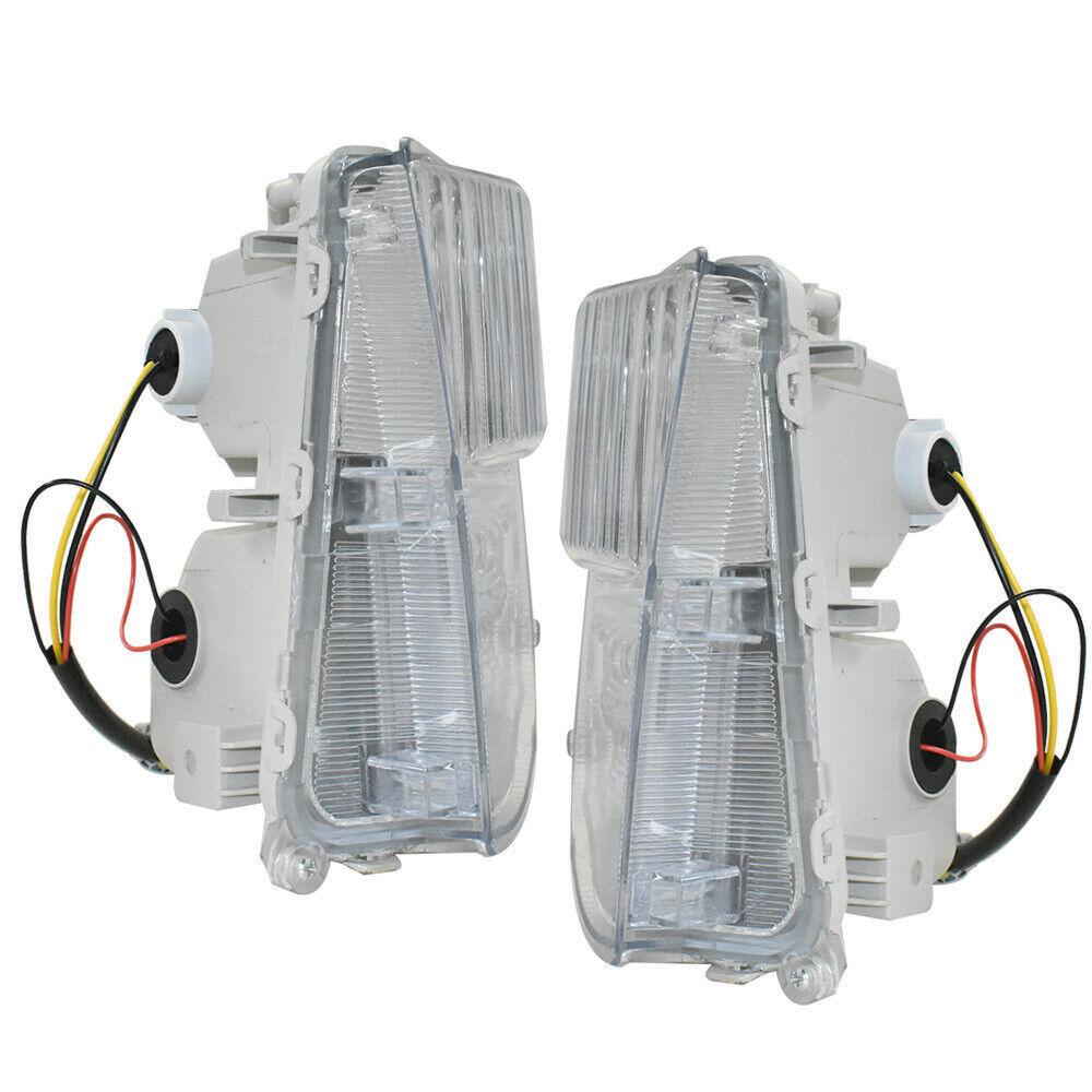 Left and Right Fog Lights Fit For 2012-2015 Toyota Prius Clear LED DRL