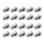 Chrome Pair Front Wheel Covers Hub Axle Semi Plastic ABS 33mm Nut Covers