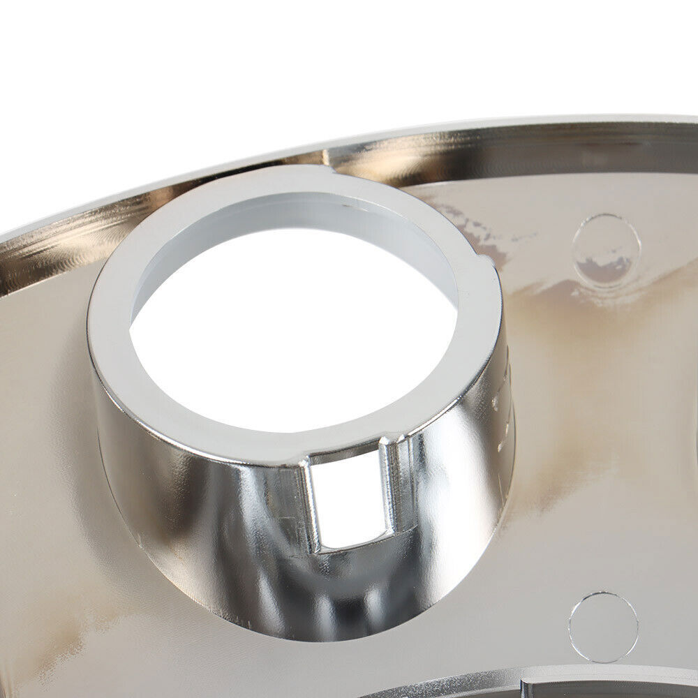 Chrome Pair Front Wheel Covers Hub Axle Semi Plastic ABS 33mm Nut Covers