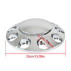 Chrome Pair Front Wheel Covers Hub Axle Semi Plastic ABS 33mm Nut Covers