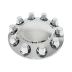 Chrome Pair Front Wheel Covers Hub Axle Semi Plastic ABS 33mm Nut Covers