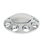 Chrome Pair Front Wheel Covers Hub Axle Semi Plastic ABS 33mm Nut Covers