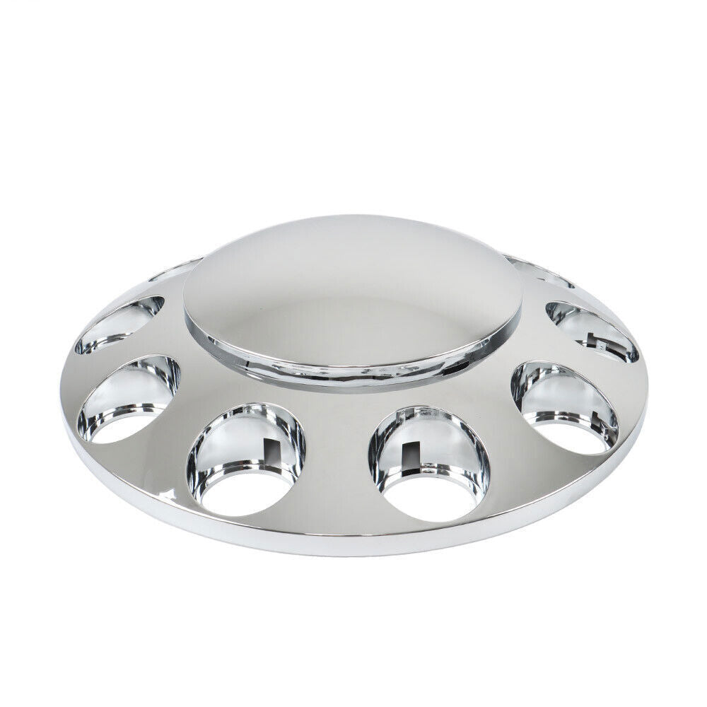 Chrome Pair Front Wheel Covers Hub Axle Semi Plastic ABS 33mm Nut Covers