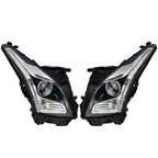 Right+Left Headlight For 2013-2018 Cadillac ATS Halogen Chrome Housing