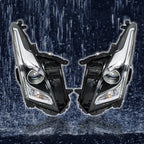 Right+Left Headlight For 2013-2018 Cadillac ATS Halogen Chrome Housing