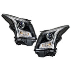 Right+Left Headlight For 2013-2018 Cadillac ATS Halogen Chrome Housing