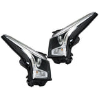 Right+Left Headlight For 2013-2018 Cadillac ATS Halogen Chrome Housing