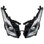 Right+Left Headlight For 2013-2018 Cadillac ATS Halogen Chrome Housing
