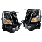 Right+Left Headlight For 2013-2018 Cadillac ATS Halogen Chrome Housing