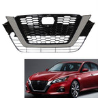 Front Upper Grill For 2019-2021 Nissan Altima Chrome Black Factory Style