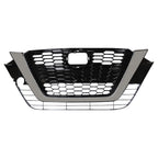Front Upper Grill For 2019-2021 Nissan Altima Chrome Black Factory Style