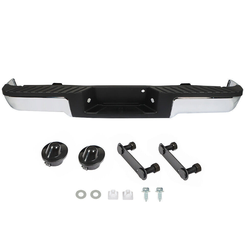 Rear Steel Bumper Assembly For 2009-2013 2014 Ford F150 Truck Chrome