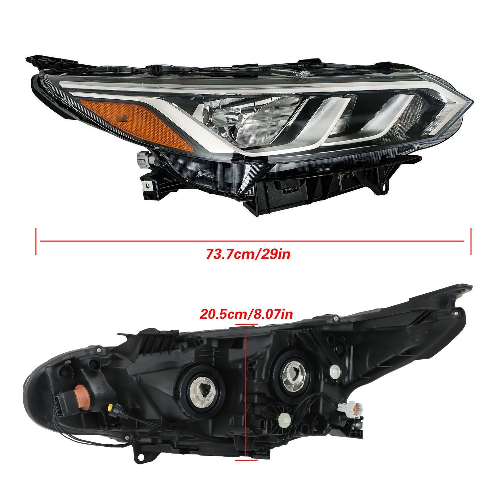 Passenger Right Side Headlight For 2020-2023 Nissan Sentra S/SV Halogen