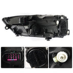 Left+Right Headlights For 2011-2018 Volkswagen Jetta Halogen Black Bezel