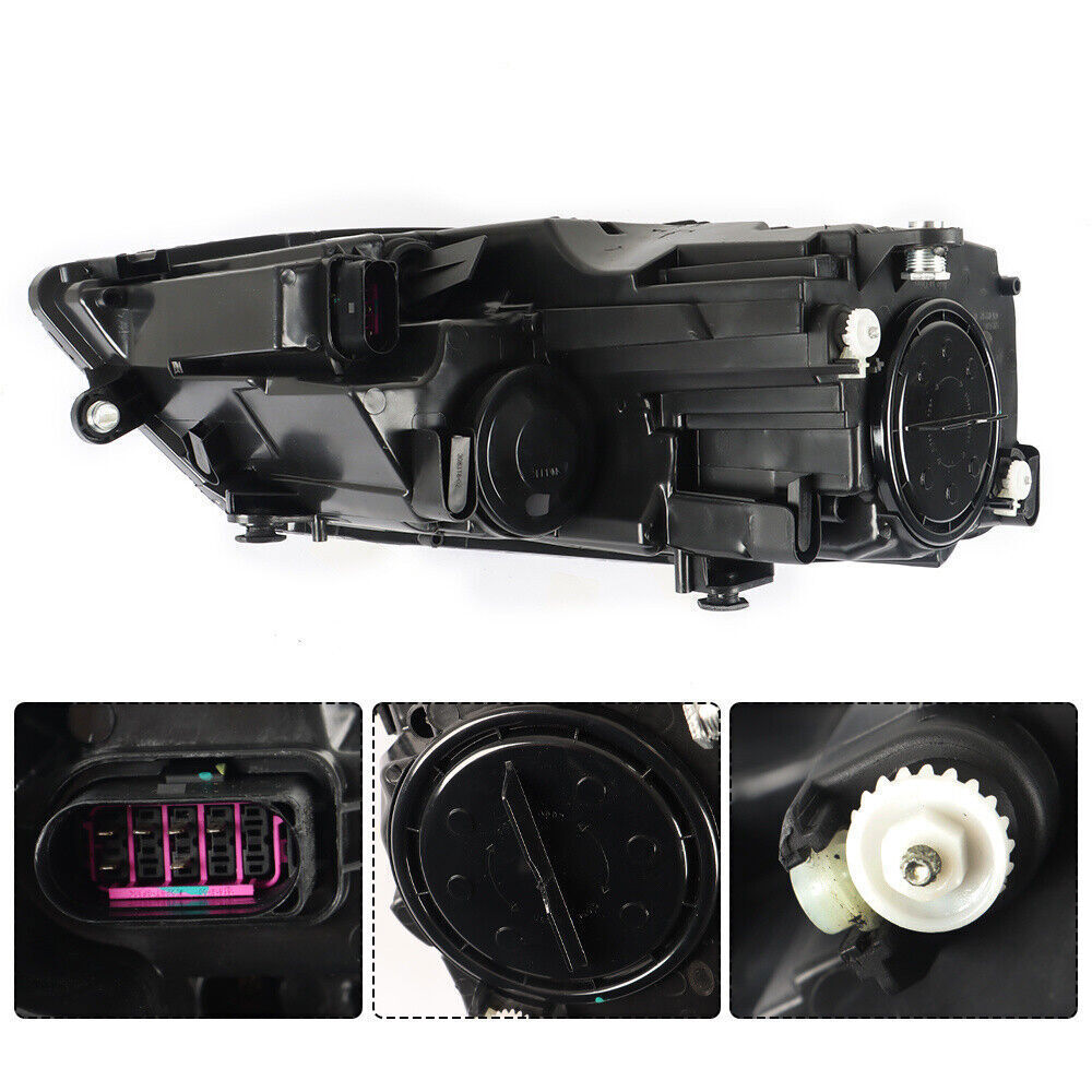 Left+Right Headlights For 2011-2018 Volkswagen Jetta Halogen Black Bezel