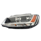 Left+Right Headlights For 2011-2018 Volkswagen Jetta Halogen Black Bezel