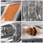 Left+Right Headlights For 2011-2018 Volkswagen Jetta Halogen Black Bezel