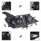 Left Headlight For 2015-20 Chevy Impala HID/Xenon Projector Black Clear