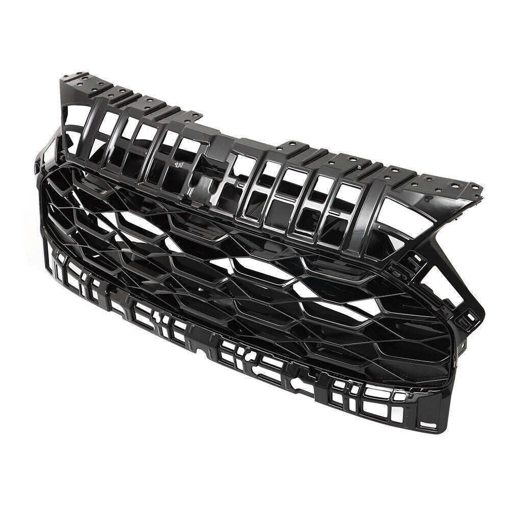 Front Upper Bumper Grille Gloss Black For 2023-2024 Honda HRV Honeycomb