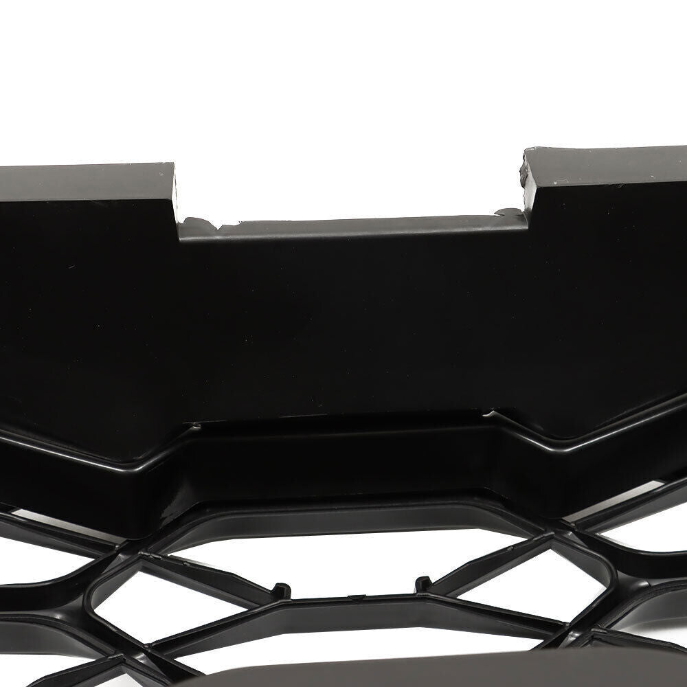 Front Upper Bumper Grille Gloss Black For 2023-2024 Honda HRV Honeycomb