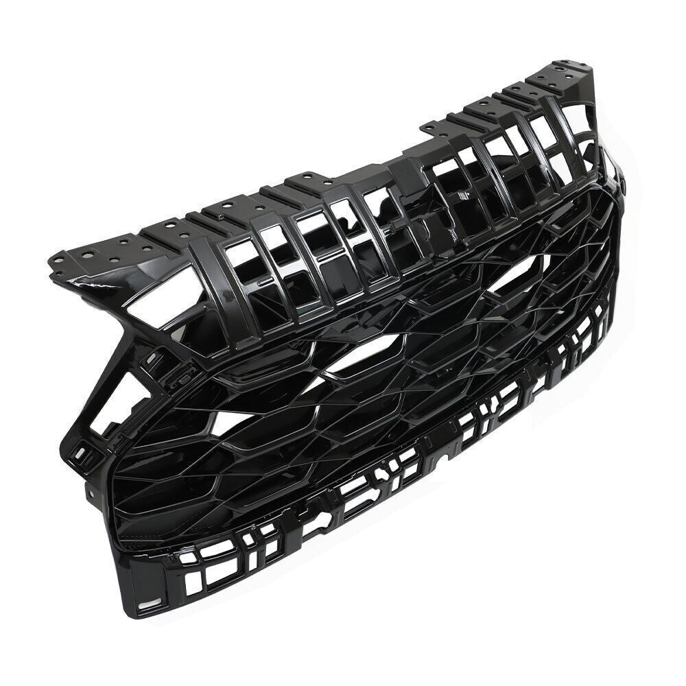 Front Upper Bumper Grille Gloss Black For 2023-2024 Honda HRV Honeycomb