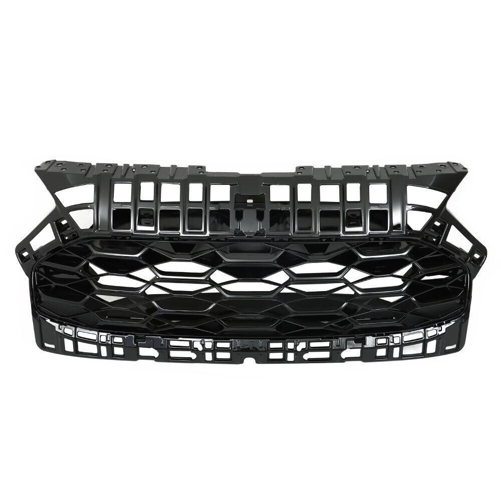 Front Upper Bumper Grille Gloss Black For 2023-2024 Honda HRV Honeycomb