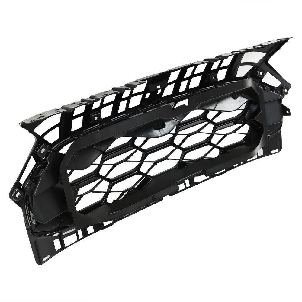 Front Upper Bumper Grille Gloss Black For 2023-2024 Honda HRV Honeycomb