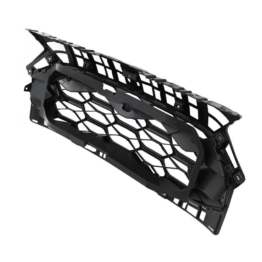 Front Upper Bumper Grille Gloss Black For 2023-2024 Honda HRV Honeycomb