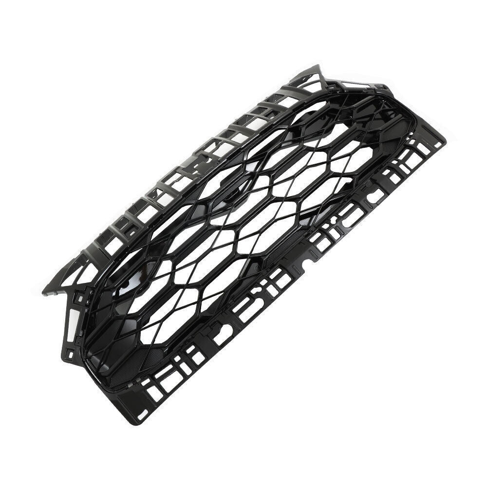Front Upper Bumper Grille Gloss Black For 2023-2024 Honda HRV Honeycomb