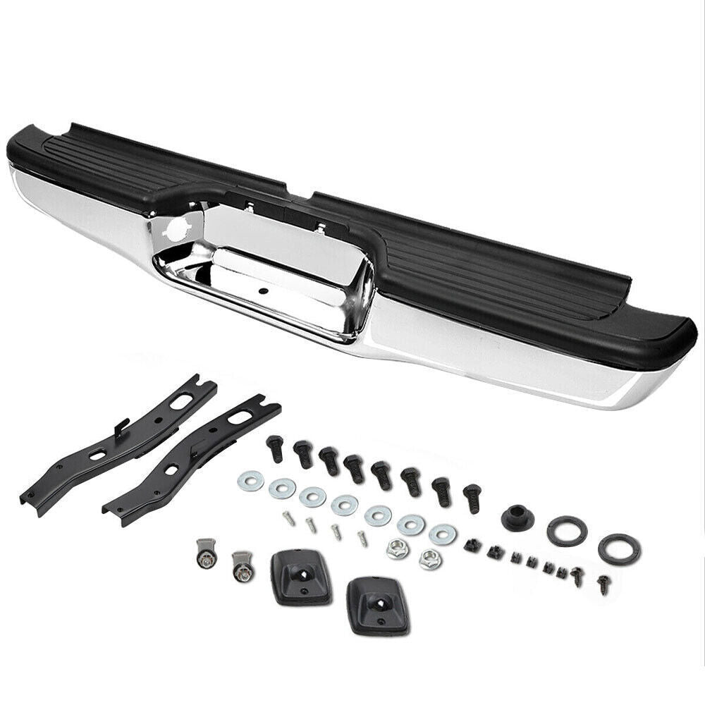 Steel Rear Step Bumper Face Bar Chrome For 95-04 Toyota Tacoma TO1102215