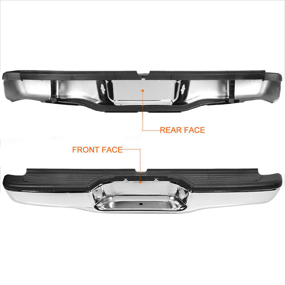 Steel Rear Step Bumper Face Bar Chrome For 95-04 Toyota Tacoma TO1102215