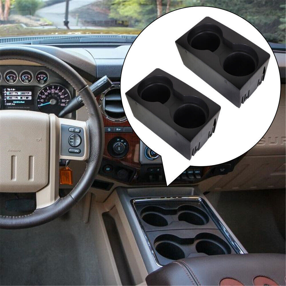2PCS Center Console Cup Holder For 2011-2016 Ford F250 F350 Super Duty