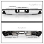 Steel Rear Bumper For 2014-2018 Chevy Silverado 1500 GMC Sierra 1500