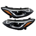 Left+Right Headlights For 2016-2018 Chevy Cruze Halogen w/ LED DRL Clear